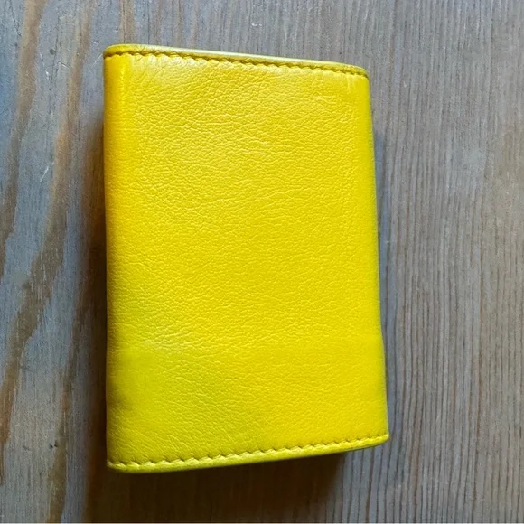 Balenciaga Papier Mini Yellow Leather Wallet - Picture 3 of 8